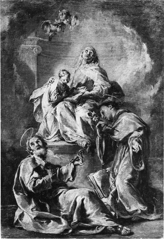  274-Giambattista Pittoni-Sant'Anna con la Vergine e i Santi Pietro e Antonio da Padova - Milano 